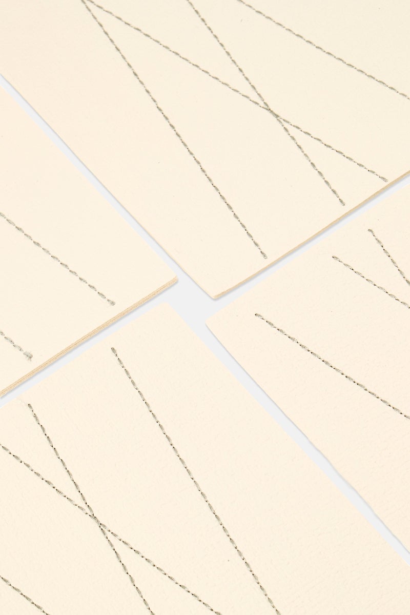 Catherine Malandrino 4 Pieces Embroidered Dining Placemats, Cream - Image 3